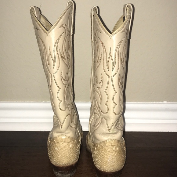 RARE Dan Post snakeskin cowboy boots - Picture 4 of 14